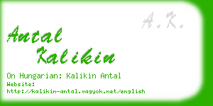 antal kalikin business card